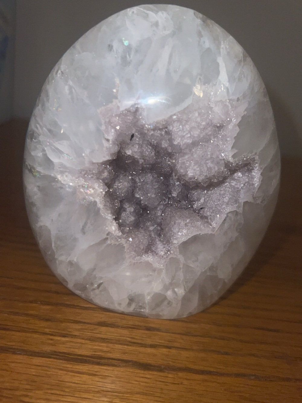 White and sugar purple Crystal Decorative Accent